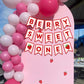 Berry Sweet One Birthday Banner Girl 1st Strawberry Party Decoration Red Pink Gingham Hanging Supplies