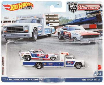 Hot Wheels '72 Plymouth Cuda FC Retro Rig, Team Transport #46