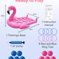 Utook Flamingo 2-in-1 Pool Game - Giant Tic Tac Toe Pool Toy -Thickened Leak-Proof PVC, Tic Tac Toe + Ring Toss Outdoor Water Toys for Toddlers Kids