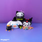 TeeTurtle Reversible Sanrio Hello Kitty 4-Inch Halloween Skull Two-Sided Flip Plush Toy with Embroidered Details - Cute Mini Collectible Plush