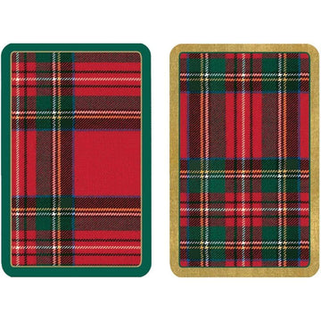 Entertaining with Caspari Double Deck of Bridge Playing Cards, Jumbo Type, Plaid