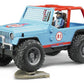 Bruder 02541 Jeep Cross Country Racer Blue with Driver, 1:16 Scale Toy Car