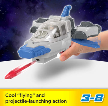 Fisher-Price Disney and Pixar Lightyear Toys Imaginext Hyperspeed Explorer XL-01 Spaceship & Buzz Lightyear Figure Set for Pretend Play Ages 3+ Years