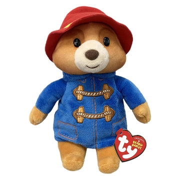 TY Paddington Bear Beanie Boos Medium | Beanie Baby Soft Plush Toy | Collectible Cuddly Stuffed Teddy