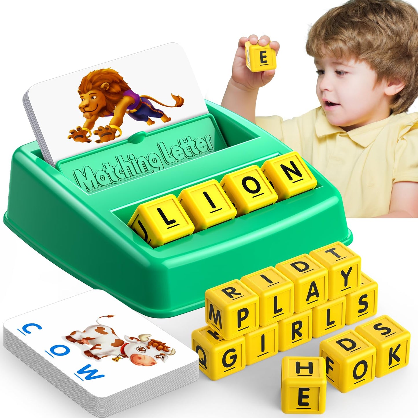 Educational Toys for 3 4 5 Year Old for Toddlers 2-4 Year Matching Letter Games for 3-5 Montessori Toys for Kids Toy for Ages 2-4 4-6 Birthday
