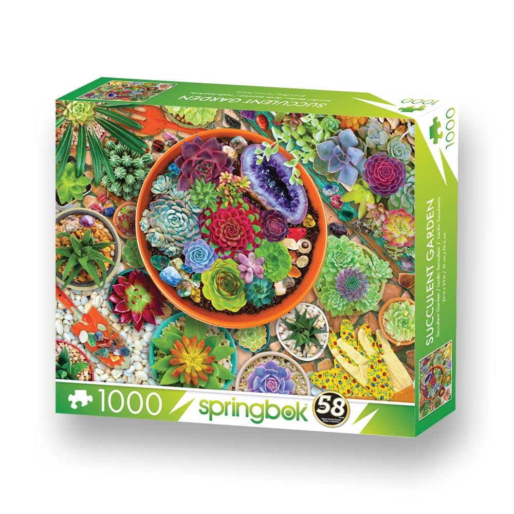 Springbok's 1000 Piece Jigsaw Puzzle Succulent Garden - Made in USA