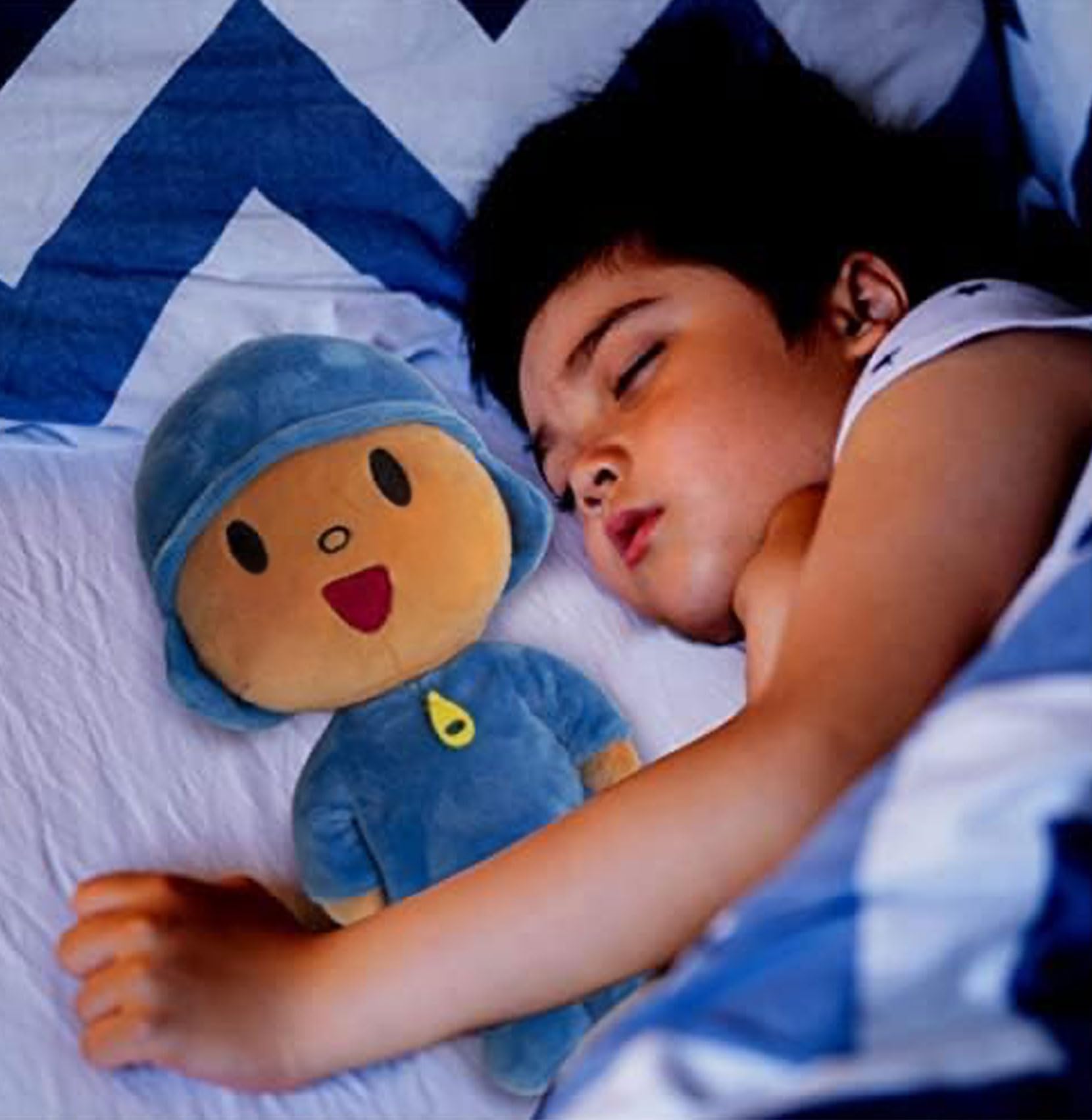 Mighty Mojo Pocoyo Plush Doll - 12 Inches for Toddlers, Girls and Boys - Officially Licensed Plush Doll - Preschool Leaning Plush Bedtime Doll