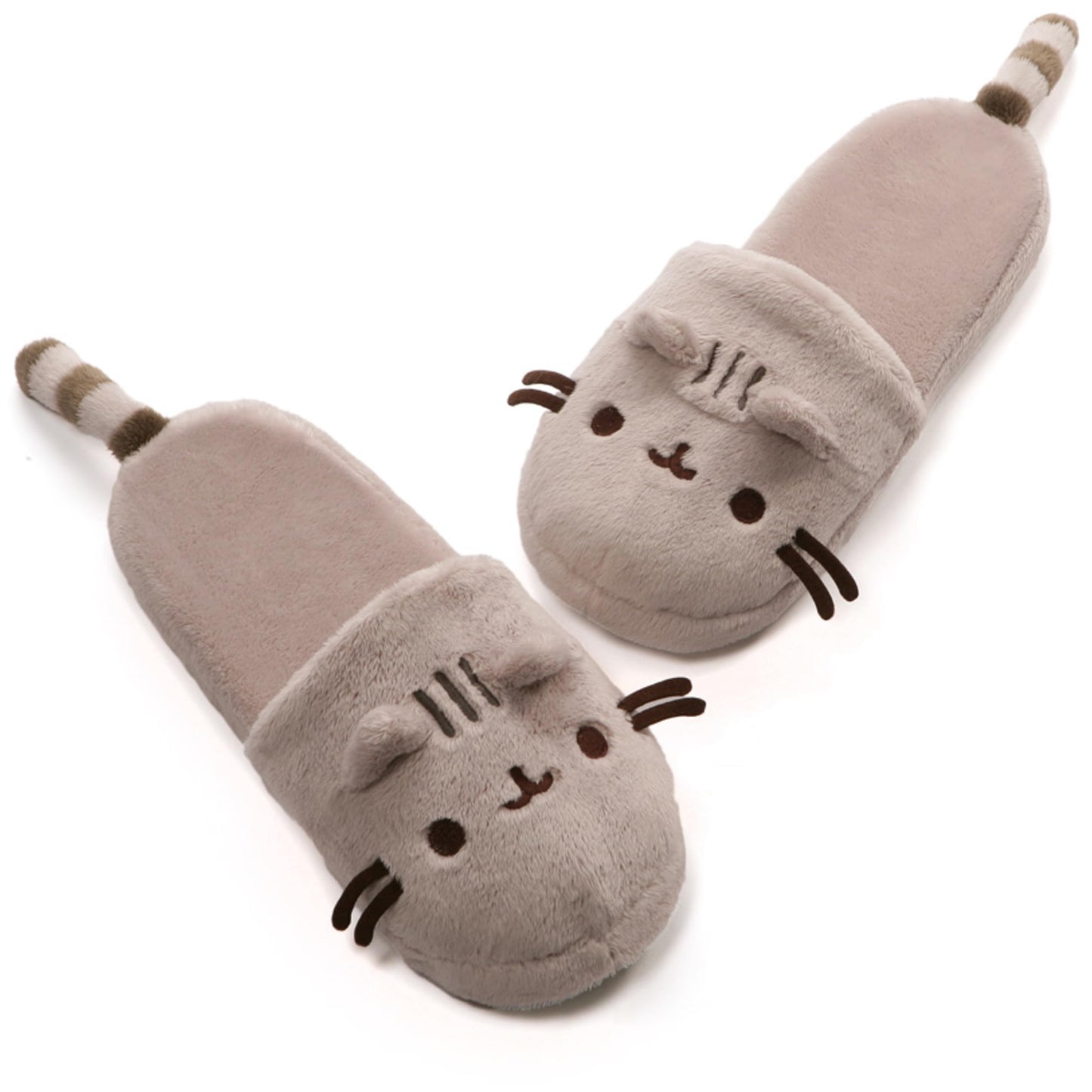 GUND Pusheen Gray Plush Slippers for Ages 8+