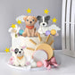 Dog Cake Topper Clay Dog Figurines Star Cloud Ball Cake Toppers Decorations for Dog Theme Paw Cute Pet Decoration Supplies