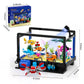 Tenhorses Fish Tank Building Block Set, Lighting Aquarium Sets Including Marine Life, a Submarine and a Treasure Chest, Building Block Toy for 6+