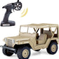 FMTStore US M151 Jeep RC Off-Road, 1:14 Scale 4WD Electric Remote Control Truck All Terrain Monster Climbing Car