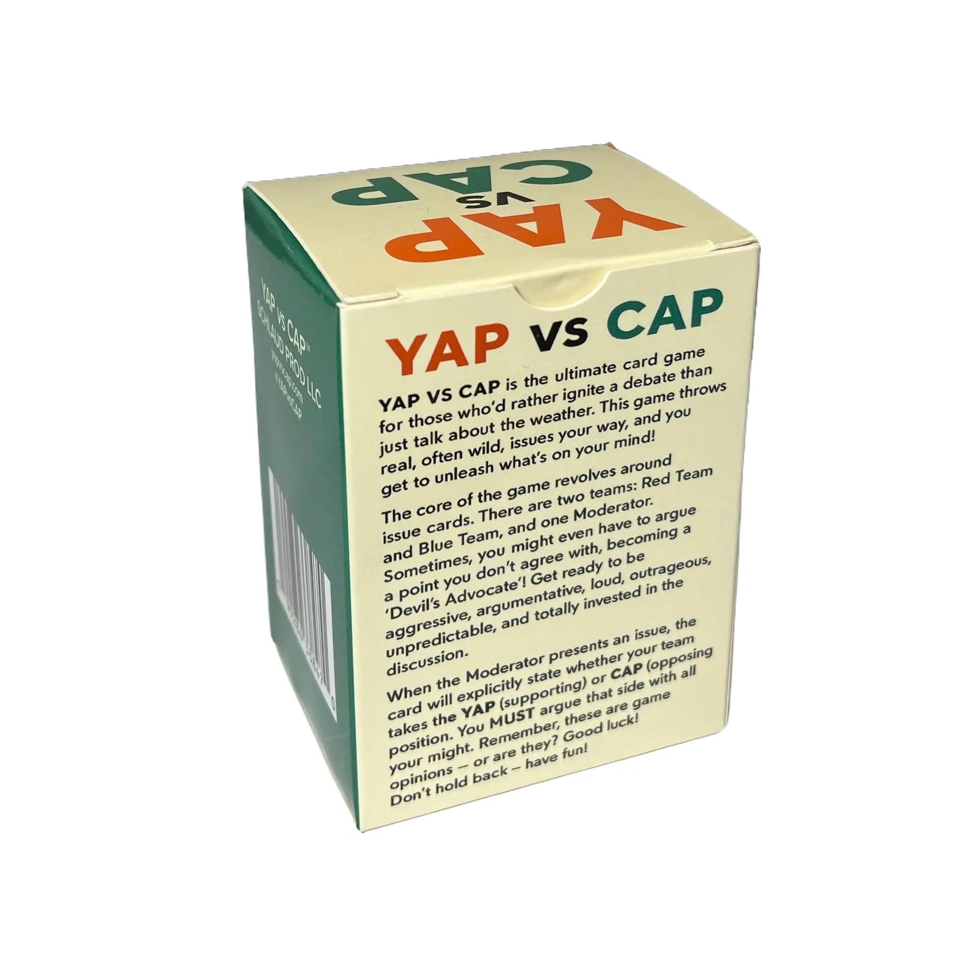 YAP vs CAP - The Party Game of Yappin & Cappin - Fun Social Party Game for Gatherings with Bold Opinions and Wild Debates