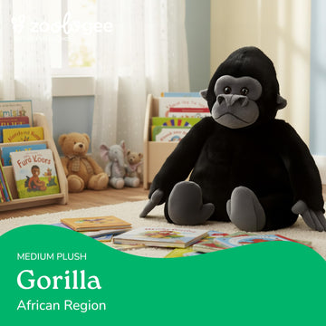 The Petting Zoo Gorilla Stuffed Animal, Gifts for Kids, Wild Onez Zoo Animals, Gorilla Plush Toy 12 inches
