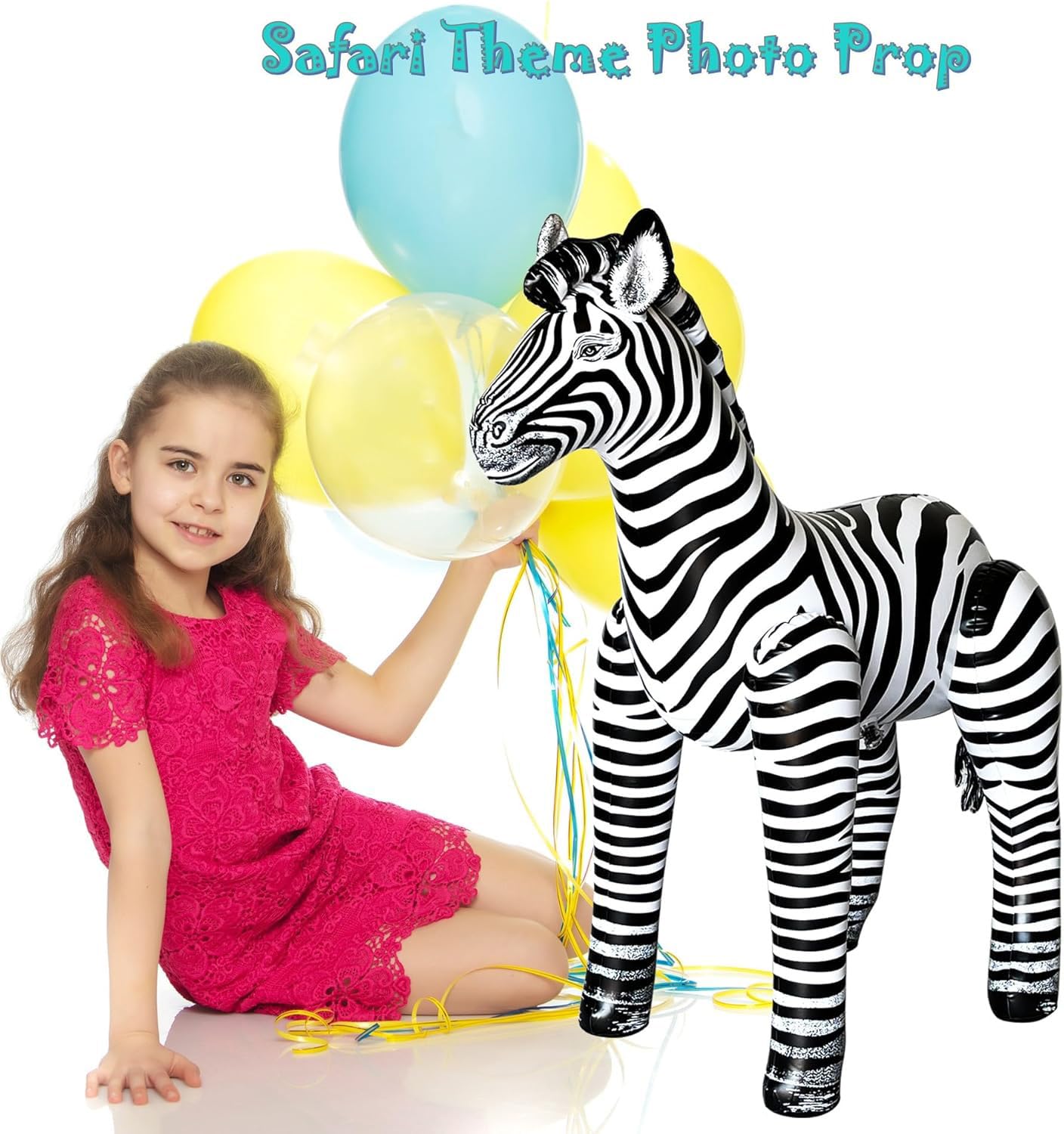 Jet Creations an-ZEB3 Inflatable Zebra, 32"