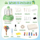 Mini Pottery Wheel for Kids - Fingertip Pottery Painting Craft Kit with 2.3in Turntable, Clay and Flowers, Mess Free Arts & Crafts Toys Birthday