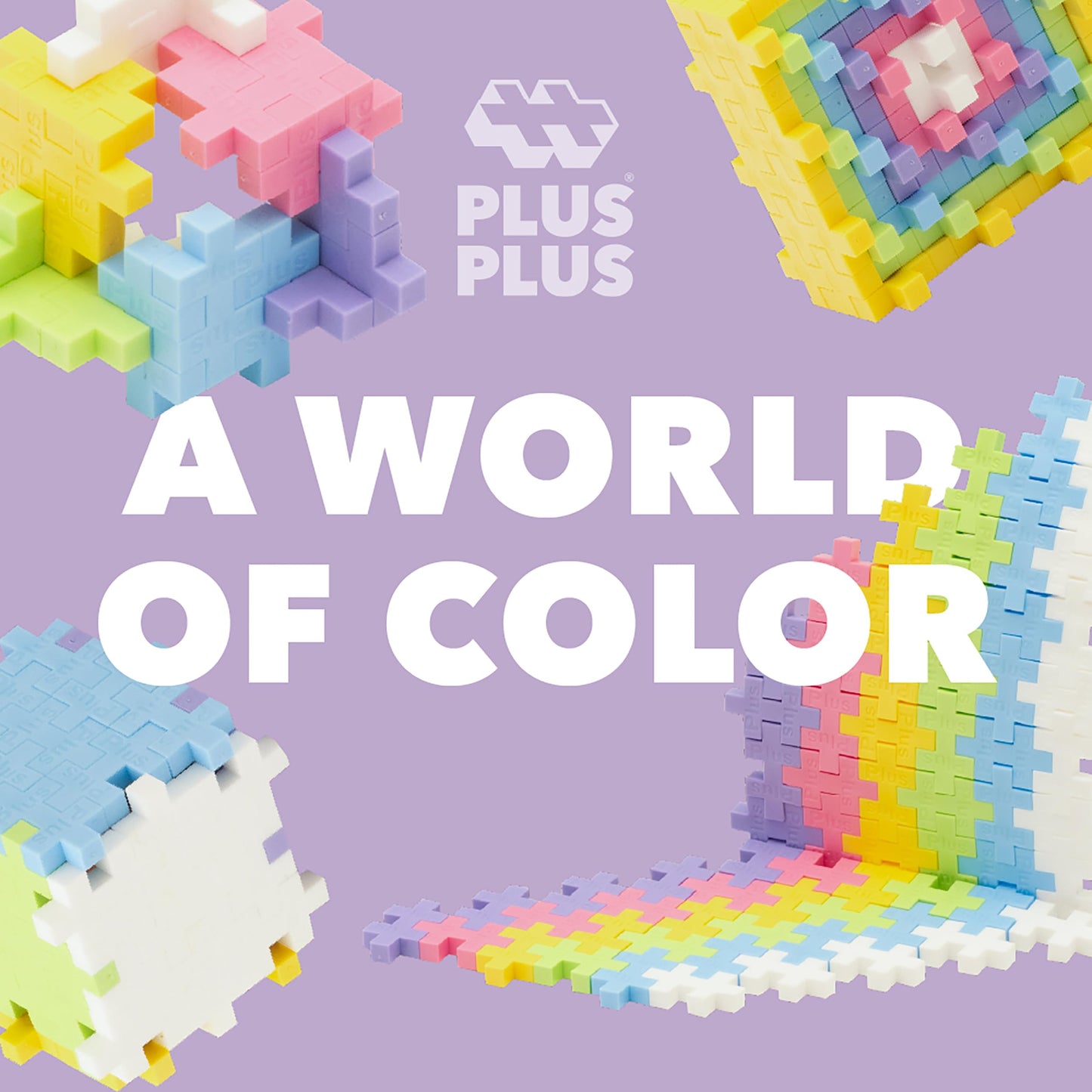 PLUS PLUS 240 Piece Pastel Mix Tube - Mini Interlocking Building Blocks Set, Stem Toys for Kids - Sensory Bin Fillers/Math Manipulatives Classroom