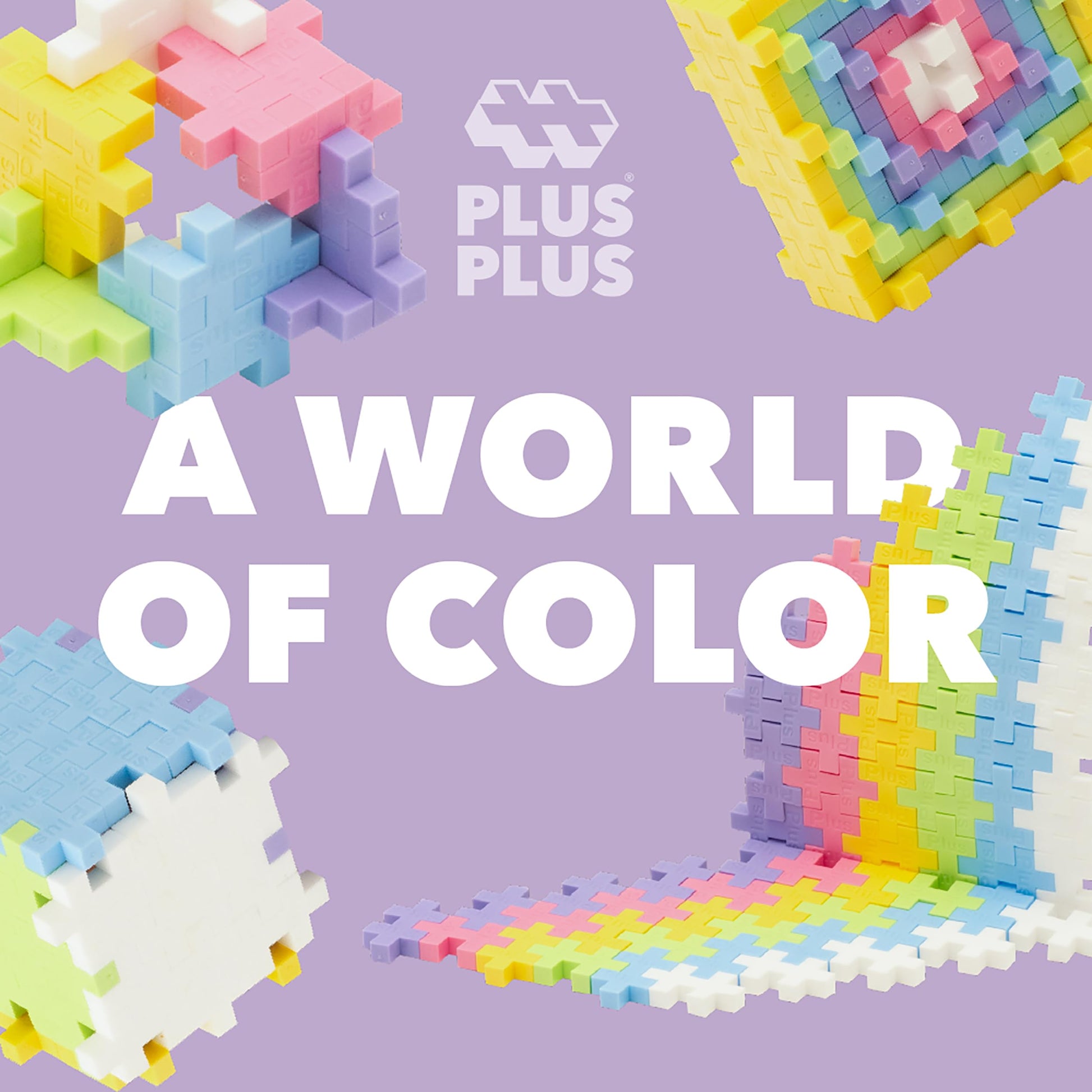 PLUS PLUS 240 Piece Pastel Mix Tube - Mini Interlocking Building Blocks Set, Stem Toys for Kids - Sensory Bin Fillers/Math Manipulatives Classroom