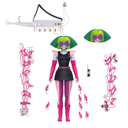 Super7 ULTIMATES! SilverHawks Melodia (Toon) - 7" SilverHawks Action Figure with Accessories - Classic Cartoon Collectibles and Retro Toys
