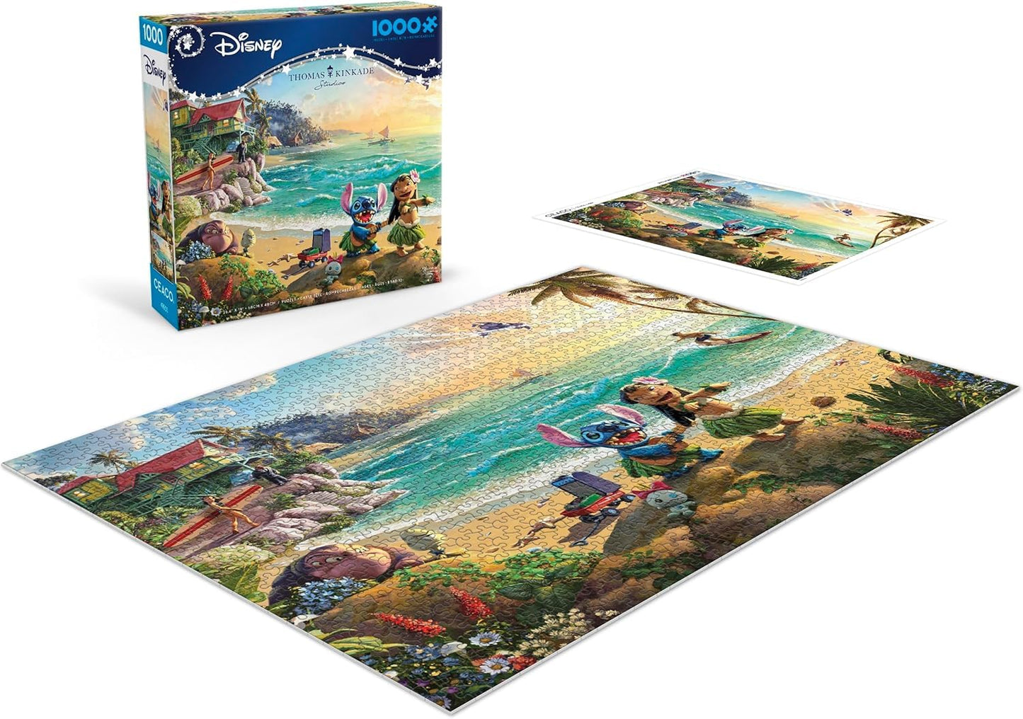 Ceaco - Thomas Kinkade Disney - Lilo and Stitch - 1000 Piece Jigsaw Puzzle