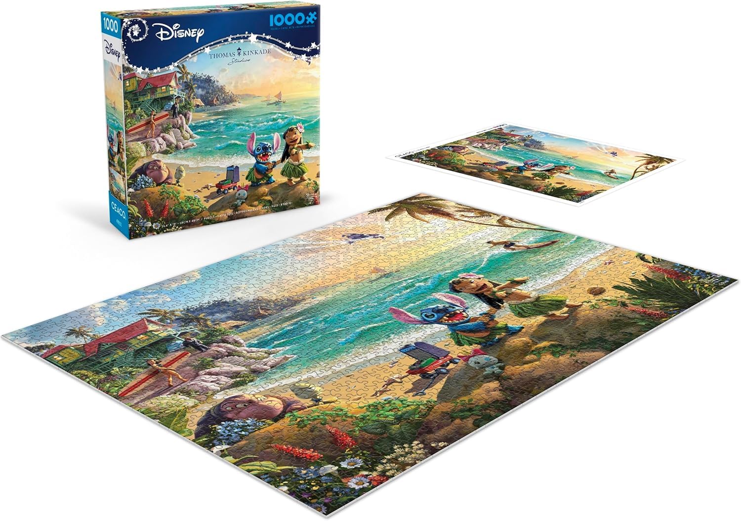 Ceaco - Thomas Kinkade Disney - Lilo and Stitch - 1000 Piece Jigsaw Puzzle