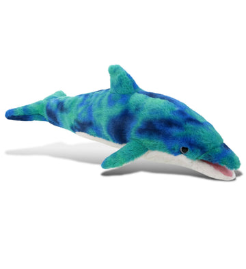 DolliBu Blue Tie-Dye Dolphin Super Soft Stuffed Animal, Cute Realistic Stuffed Animals for Girls, Boys, Adults Animal Gifts, Kids Nursery Decor