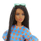Barbie Fashionistas Doll #172 with Long Braided Black Hair, Heart Print Top & Shorts Set & Accessories Including Sneakers & Heart-Shaped Sunglasses