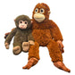 TQJOUJOU Punch Monkey Plush Toys, 2Pcs Baby Monkey & Orangutan Stuffed Animals, 26'' Cuddly Huggable Orangutan Plushies Doll, Gift for Kids and Adults