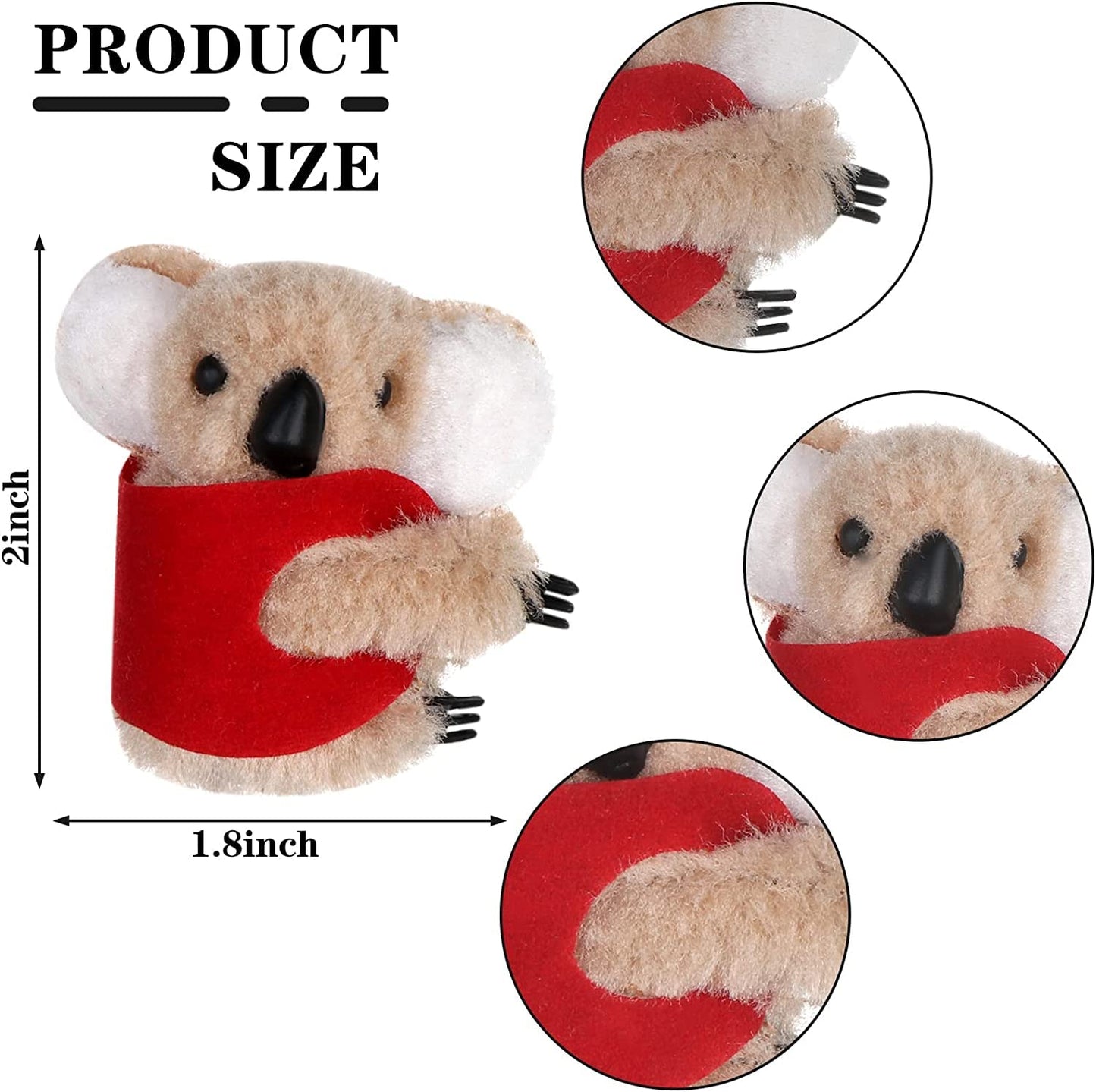 RZJSLSHANHAI 40 Pcs Koala Clip Buddy Koala Clip Stuffed Animal Pencil Toppers Bear Prizes Fuzzy Bear Hugger Cli-p Animal Plush Pencil Cli-ps Cute Toy
