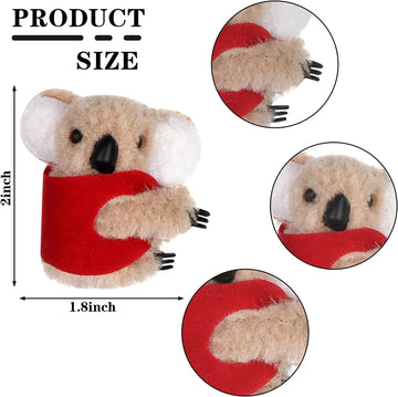 RZJSLSHANHAI 40 Pcs Koala Clip Buddy Koala Clip Stuffed Animal Pencil Toppers Bear Prizes Fuzzy Bear Hugger Cli-p Animal Plush Pencil Cli-ps Cute Toy