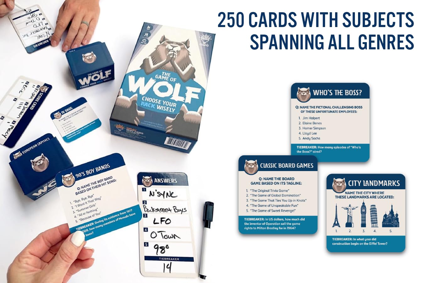 Gray Matters Games The Game of Wolf a Trivia Game for Friends, Families and Teens