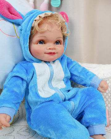 VacosHeart Reborn Dolls Baby Clothes for 17-22 Inch Dolls, Handmade Pajamas Set Boys One-Piece Outfit Clothing Accessories for Lifelike Newborn Toy