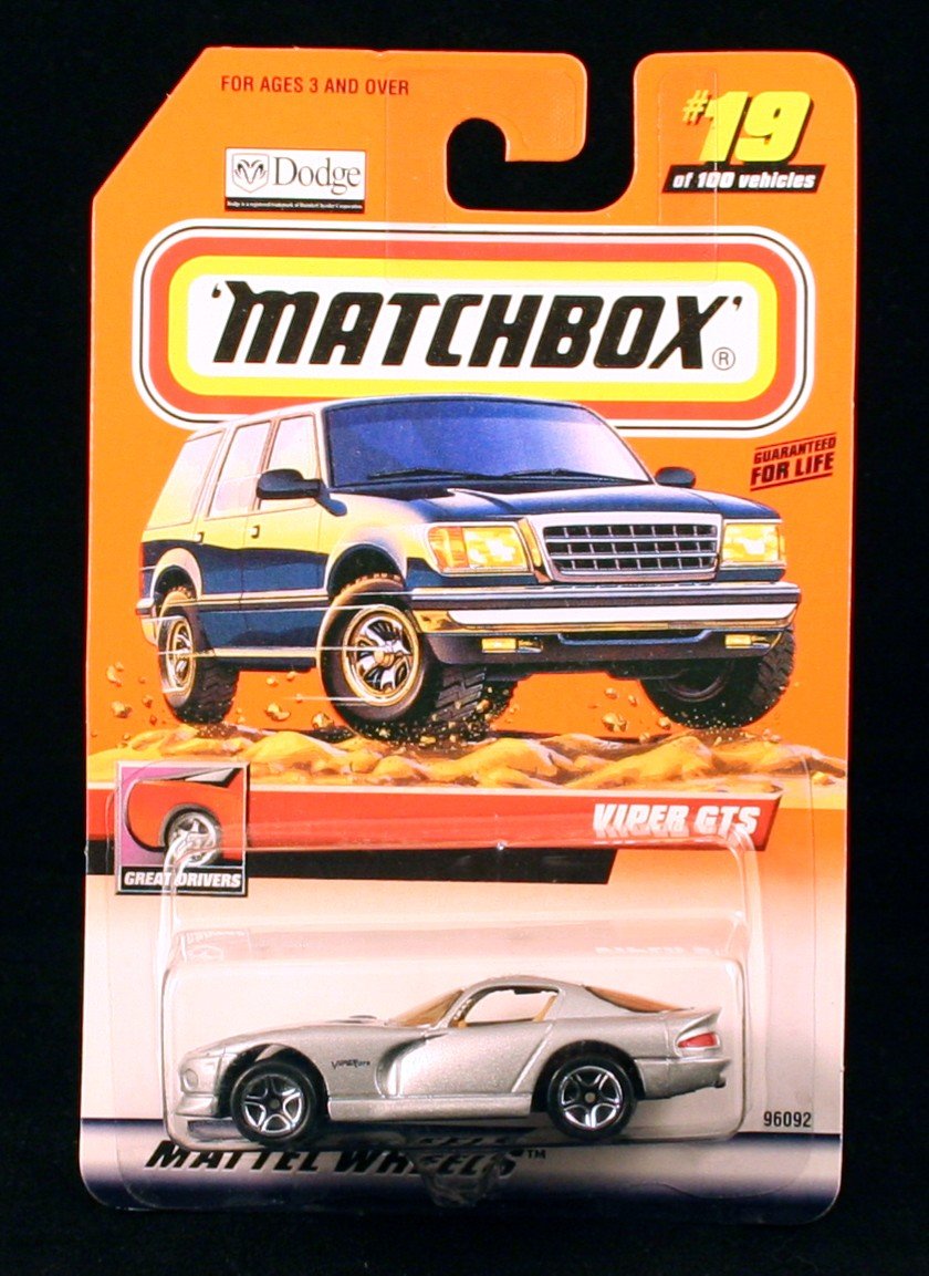 VIPER GTS SILVER Great Drivers Series 4 MATCHBOX 1999 Basic Die-Cast Vehicle (#19 of 100)