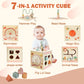 MILEFUN Wooden Activity Cube for 1 Year Old | 7-in-1,Montessori Baby Toys,Educational Toy for Toddlers, First Birthday Gift for Toddlers