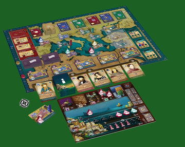 R&R Games: Amalfi Renaissance - Board Game, Ship & Lighthouse Placement Game, Navigate, Discover & Acquire, Ages 14+, 1-4 Players, 90-120 Min