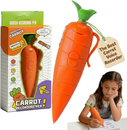 Carrot Pen Recorder Recording Voice Birthday Recorders for Kids Device Recordable Gifts Merch that Records Audio Small Merchandise with Playback Stuff