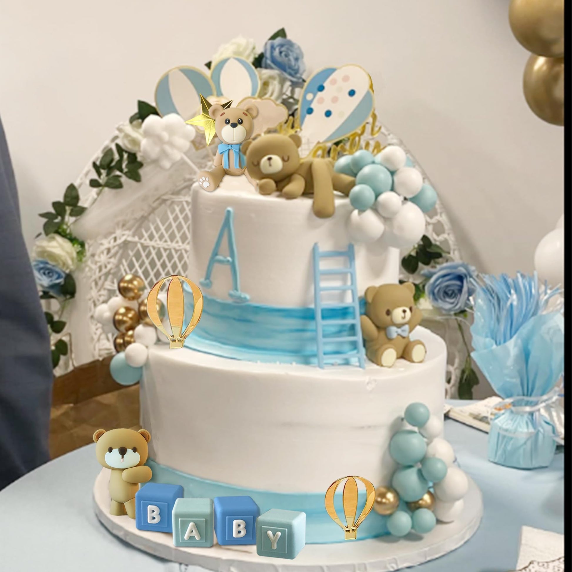 Bear Cake Toppers Baby Shower Cake Decorations