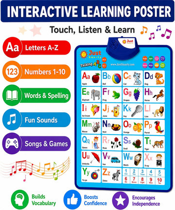 Just Smarty Interactive Alphabet Wall Chart, Blue