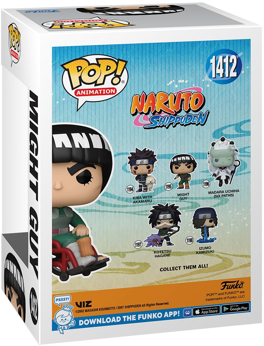 Funko Pop! Animation: Naruto Shippuden - Might Guy, Guy Sensei in Red Wheelchair Special Edition Multicolor Exclusive Vinyl Figure #1412