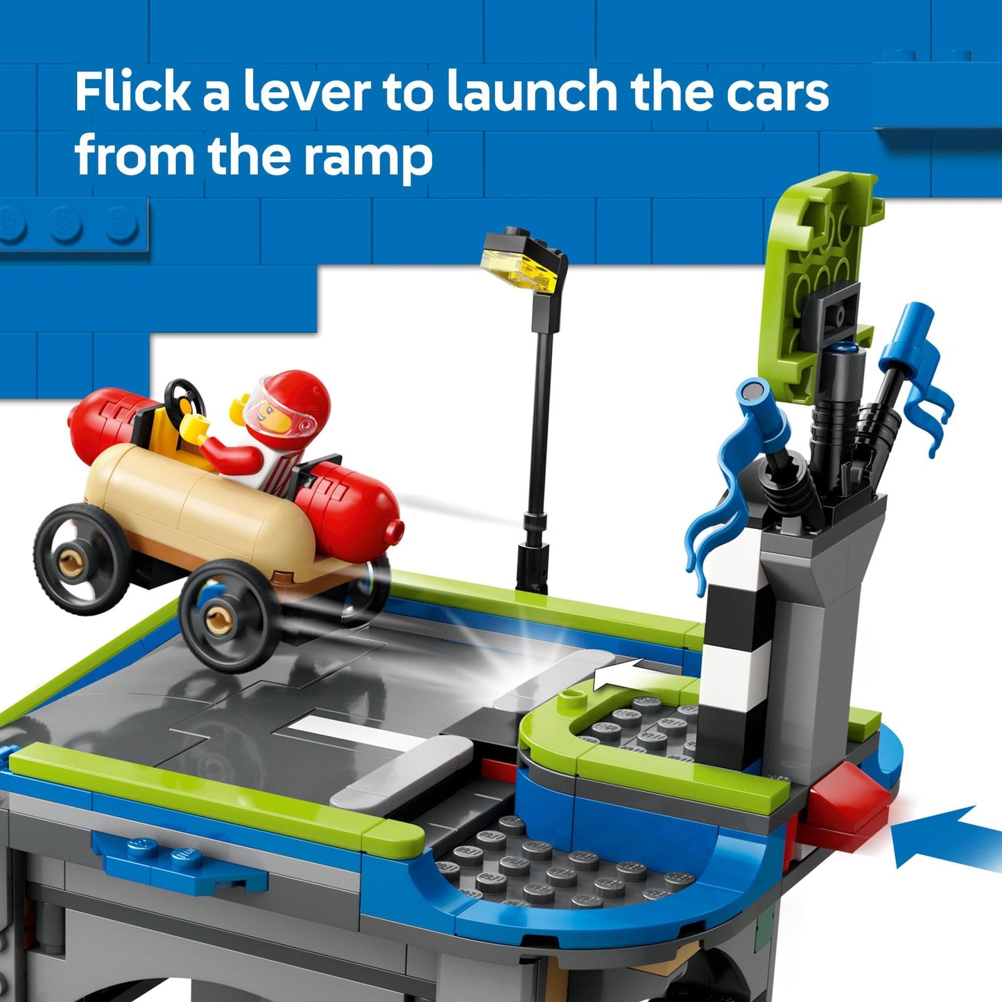 LEGO City No Limits: Race Car Ramp Track Toy - Building Toy for Kids, Boys and Girls, Ages 6+ - Soap Box Car Ramp for Racing with 2 Cars, 4