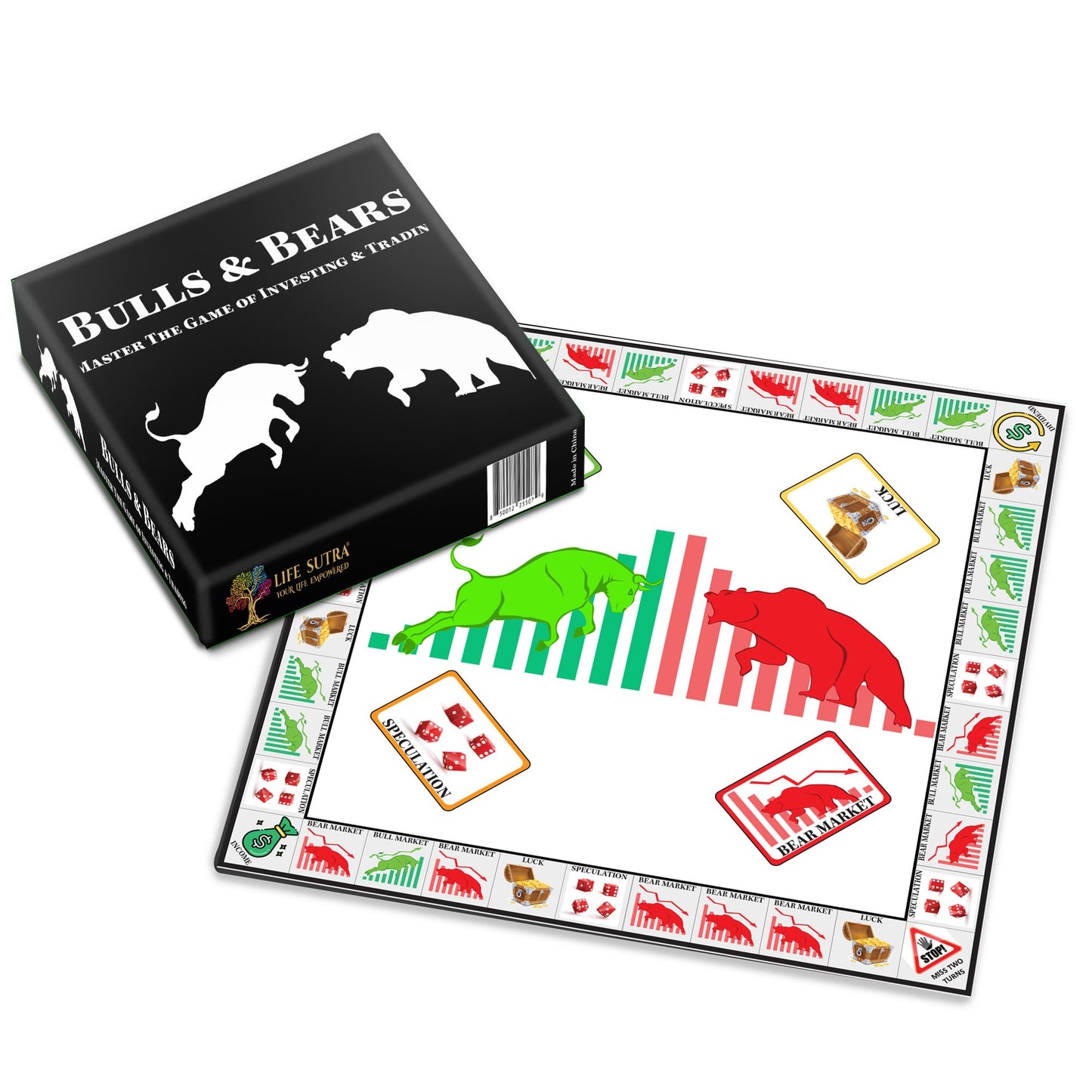 Life Sutra Bulls & Bears Board Game for Ages 14+ , Learn Investing & Trading Through Play, Stock Market, Crypto & Finance Strategy Game for Teens