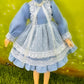 niannyyhouse Doll Lace Dress, Compatible with Blythe, OB24, OB22, Ball Jointed Dolls, Dress Up Accessories (Blue)