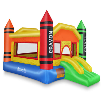 Cloud 9 Mighty Bounce House - Mini Crayon - Inflatable Kids Jumper with Blower