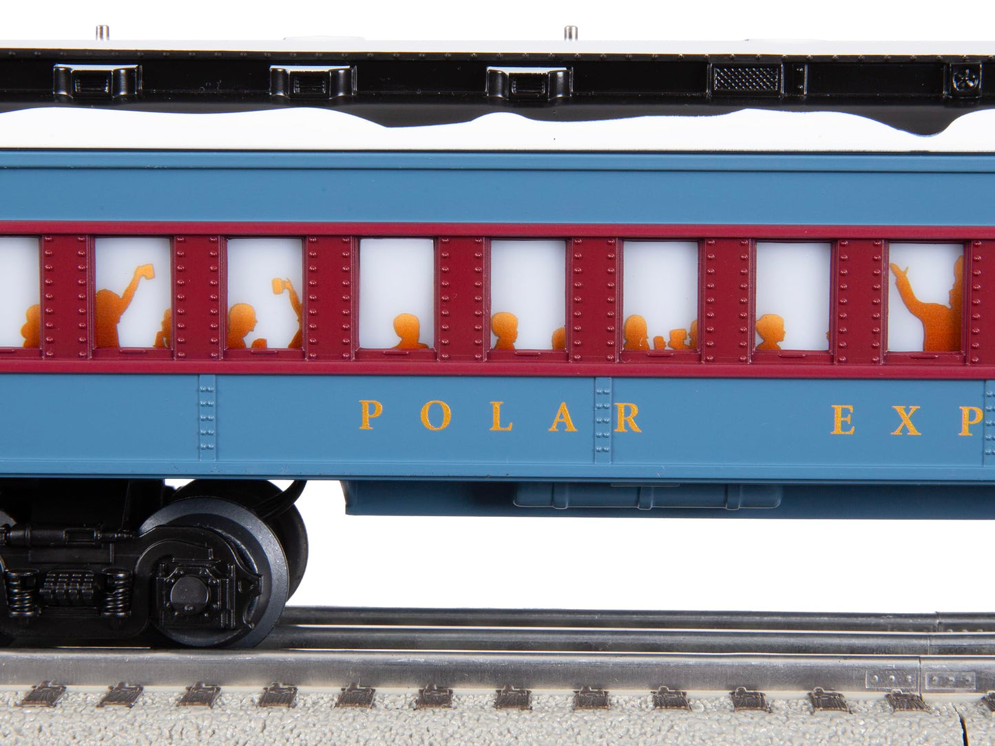 Lionel The Polar Express Diner Car - O Gauge Model Train Car with Interior Lighting, Diecast Trucks, Operating Couplers & Holiday Snow Roof, Age 14+