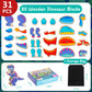 JugueteLand Magnetic Dinosaur Building Blocks, Wooden Dino Snap Blocks, STEM Take Apart Dinosaurs Playset, Montessori Fine Motor Skills Educational