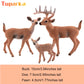 TUPARKA 9Pcs Forest Animals Set, Miniature Figures Woodland Animals Deer Figurine, Dog, Rabbit, Bear Figure Miniature Woodland Cake Toppers