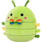 Squishmallows Original 8in Cortez the Green Caterpillar with Rainbow Bowtie - Official Jazwares Plush (Little)