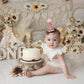 YOUAME Deer 1st Birthday Hat - Deer Girls Pink First Birthday Party Decorations,Woodland Theme Camo Hunting Party Decor,Wild One Deer Birthday Crown