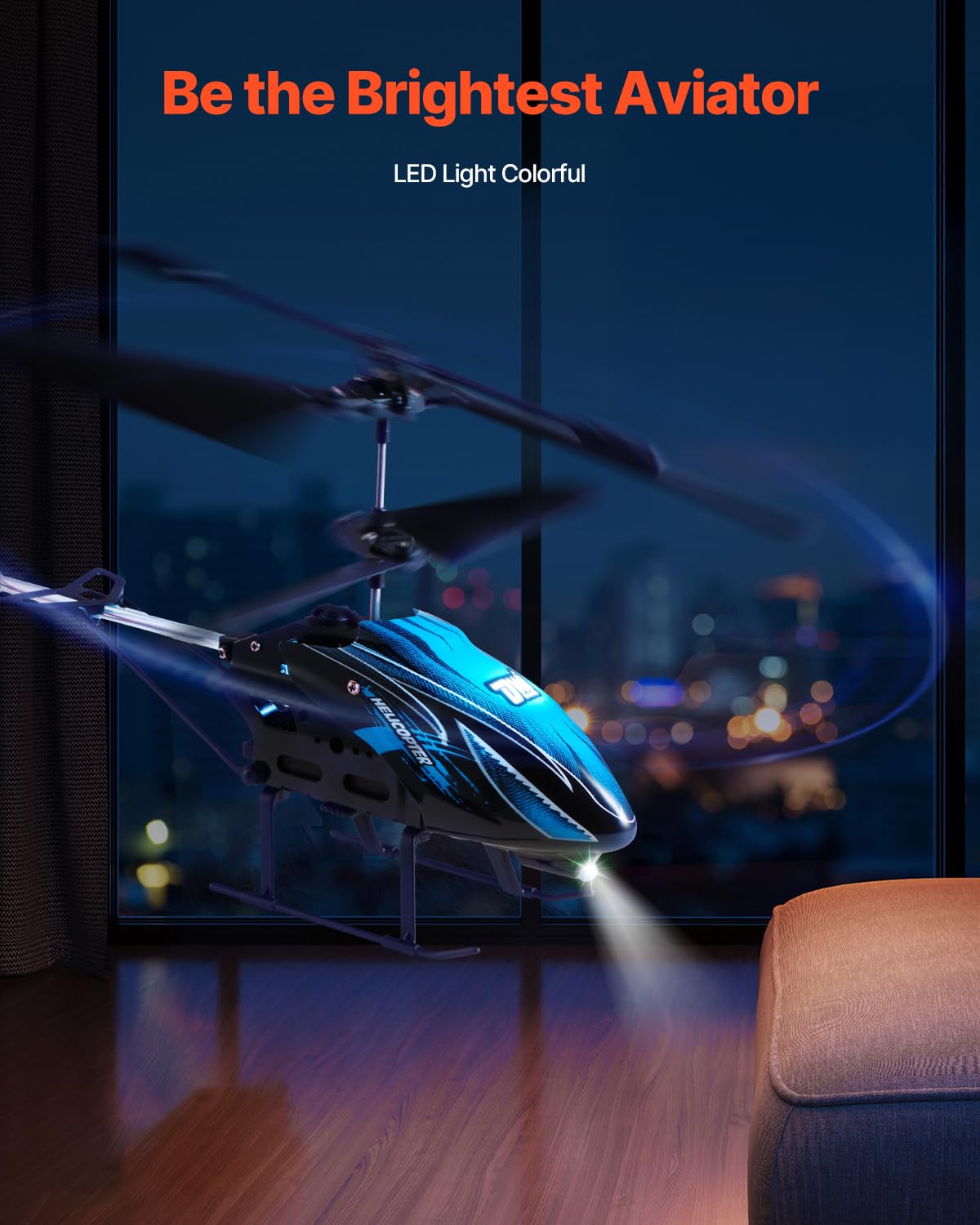 VEVOR RC Helicopter, 2.4GHz Flying Remote Control Helicopter, 3.5 Channel RC Airplane for Kid, 16 Mins Flight Time, Altitude Hold, One-Key
