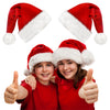kortes 2 Pack Plush Kids Santa Hat, Unisex Christmas Hats Classic Velvet Fabric Comfort Double Line Plush Santa Hat for Kids Children Toddler New Year