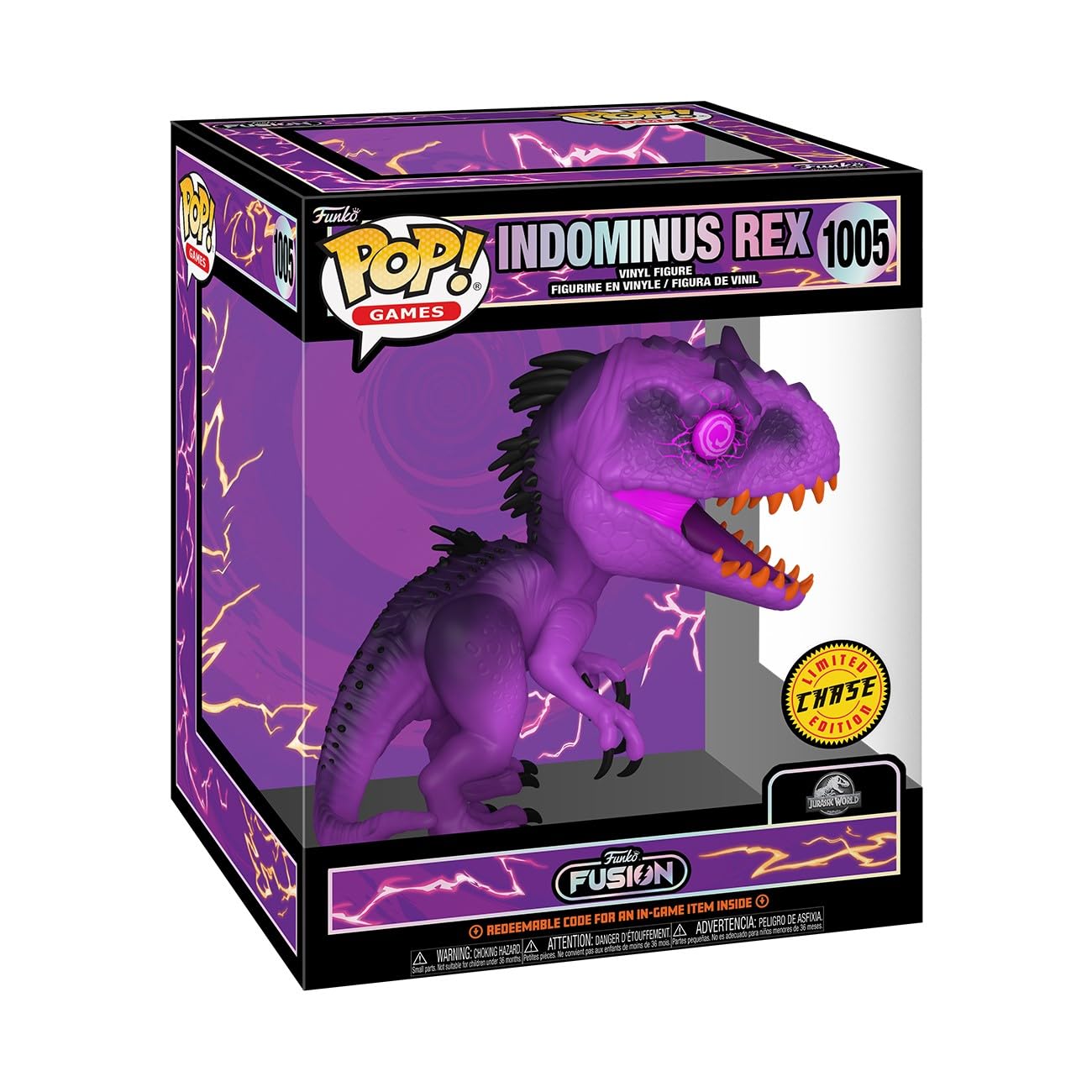 Funko POP! Super: Fusion - Indominus Rex - 1/6 Odds for Rare Chase Variant - Jurassic Park - Collectable Vinyl Figure - Gift Idea - Official
